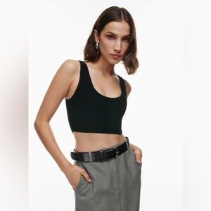 Aritzia Sculpt Knit Scoopneck Cropped Tank